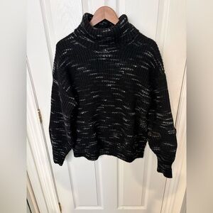 Varley Black and White Turtleneck Sweater